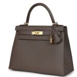 HERMÈS KELLY SELLIER 28 ETAIN EPSOM GOLD HARDWARE