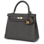 HERMÈS KELLY RETOURNE 25 ETAIN TOGO GOLD HARDWARE