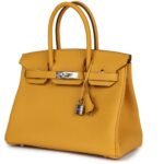 HERMÈS BIRKIN 30 JAUNE AMBRE TOGO PALLADIUM HARDWARE