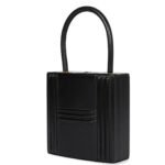 VINTAGE HERMÈS MINI CADENA LOCK BAG BLACK BOX CALF GOLD HARDWARE