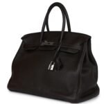 PRE-OWNED HERMÈS BIRKIN 35 CAFE CLEMENCE PALLADIUM HARDWARE