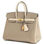 HERMÈS SPECIAL ORDER HSS BIRKIN 25 GRIS TOURTERELLE AND CRAIE TOGO BRUSHED GOLD HARDWARE