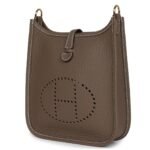 HERMÈS EVELYNE TPM ETOUPE CLEMENCE GOLD HARDWARE