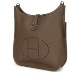 HERMÈS EVELYNE III PM ETOUPE CLEMENCE PALLADIUM HARDWARE