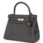 HERMÈS KELLY RETOURNE 28 ETAIN TOGO GOLD HARDWARE