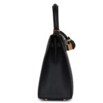 HERMÈS KELLY SELLIER 25 BLACK EPSOM GOLD HARDWARE
