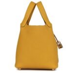 HERMÈS PICOTIN LOCK 18 JAUNE AMBRE CLEMENCE GOLD HARDWARE