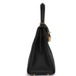 HERMÈS KELLY RETOURNE 25 BLACK TOGO GOLD HARDWARE