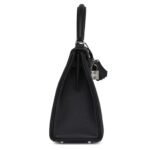 HERMÈS KELLY RETOURNE 25 BLACK TOGO PALLADIUM HARDWARE
