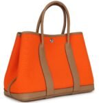 HERMÈS GARDEN PARTY 30 ORANGE MINIUM TOILE AND BISCUIT NEGONDA PALLADIUM HARDWARE