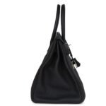 PRE-OWNED HERMÈS BIRKIN 35 BLACK VERSO TOGO PALLADIUM HARDWARE