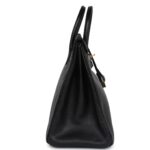 VINTAGE HERMÈS HAC BIRKIN 32 BLACK ARDENNES GOLD HARDWARE