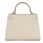 PRE-OWNED HERMES KELLY SELLIER 28 CRAIE EPSOM PALLADIUM HARDWARE
