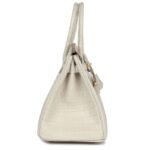 HERMÈS BIRKIN 30 BETON MATTE POROSUS CROCODILE GOLD HARDWARE