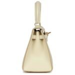 VINTAGE HERMÈS KELLY SELLIER 20 PARCHEMIN CRINOLINE AND BOX GOLD HARDWARE