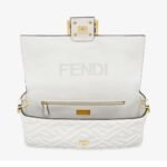 FENDI BAGUETTE WHITE LEATHER BAG
