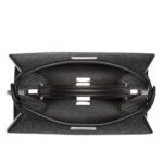 FENDI PEEKABOO ISEEU PETITE BLACK SUEDE BAG WITH FF IN CRYSTALS AND STUDS