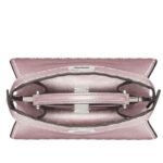 FENDI PEEKABOO ISEEU PETITE METALLIC PINK SELLERIA BAG WITH 306 HAND-SEWN TOPSTITCHES
