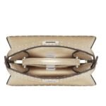 FENDI PEEKABOO ISEEU PETITE CHAMPAGNE-COLORED SELLERIA BAG WITH 306 HAND-SEWN TOPSTITCHES
