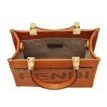 FENDI MINI SUNSHINE SHOPPER BROWN LEATHER MINI-BAG