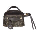 FENDI BY THE WAY SOFT MINI BROWN FF JACQUARD FABRIC MINI BAG