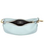 FENDI FENDIGRAPHY MINI LIGHT BLUE LEATHER MINI BAG