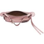 FENDI SIMPLY FENDI MINI CHAMPAGNE-COLORED METALLIC LEATHER MINI-BAG