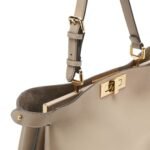 FENDI PEEKABOO SOFT LARGE LEATHER BAG