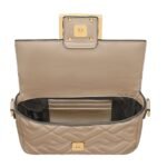 FENDI BAGUETTE MINI DOVE GRAY NAPPA LEATHER BAG