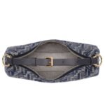 FENDIGRAPHY SMALL DARK BLUE FF CHENILLE BAG