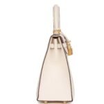 HERMÈS SPECIAL ORDER (HSS) KELLY SELLIER 25 NATA VERSO CHEVRE BRUSHED GOLD HARDWARE