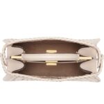 FENDI PEEKABOO ISEEU PETITE CAMELLIA INTERLACE LEATHER BAG