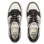 FENDI MATCH LEATHER PLATFORM LOW-TOPS