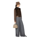 FENDI BOMBER KNIT AND INLAID MINK FUR BOMBER JACKET