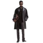 FENDI OVERCOAT GRAY NATTÉ FABRIC CAR COAT