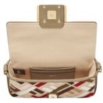 FENDI BAGUETTE MINI CANVAS BAG WITH MULTICOLOR FF EMBROIDERY