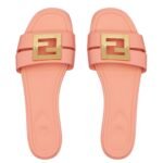 FENDI FFOLD LEATHER SANDALS
