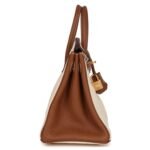 HERMÈS SPECIAL ORDER (HSS) BIRKIN 25 NATA AND GOLD CLEMENCE BRUSHED GOLD HARDWARE