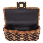 FENDI BAGUETTE MINI BROWN SHEEPSKIN BAG