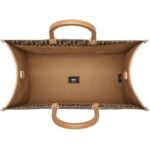 FENDI SUNSHINE LARGE BROWN FF JACQUARD FABRIC SHOPPER