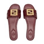 FENDI FFOLD LEATHER SANDALS