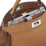 FENDI PEEKABOO ISEEU PETITE SELLERIA BAG WITH 306 HAND SEWN STITCHES