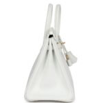 PRE-OWNED HERMÈS BIRKIN 25 WHITE EPSOM GOLD HARDWARE
