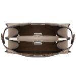 FENDI PEEKABOO ISEEU SMALL DOVE GRAY LEATHER BAG WITH FF INTERLACING
