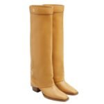 FENDI SHOW LEATHER HIGH-HEELED BOOTS