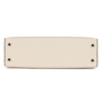 HERMÈS SPECIAL ORDER (HSS) KELLY SELLIER 20 CRAIE AND BLACK EPSOM PALLADIUM HARDWARE