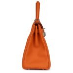 HERMÈS KELLY RETOURNE 28 ORANGE TOGO PALLADIUM HARDWARE