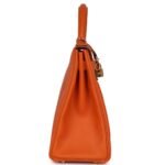 PRE-OWNED HERMÈS KELLY RETOURNE 32 ORANGE H EPSOM GOLD HARDWARE