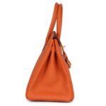 HERMÈS BIRKIN 30 ORANGE TOGO GOLD HARDWARE