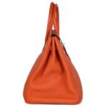 PRE-OWNED HERMÈS BIRKIN 35 ORANGE TOGO GOLD HARDWARE